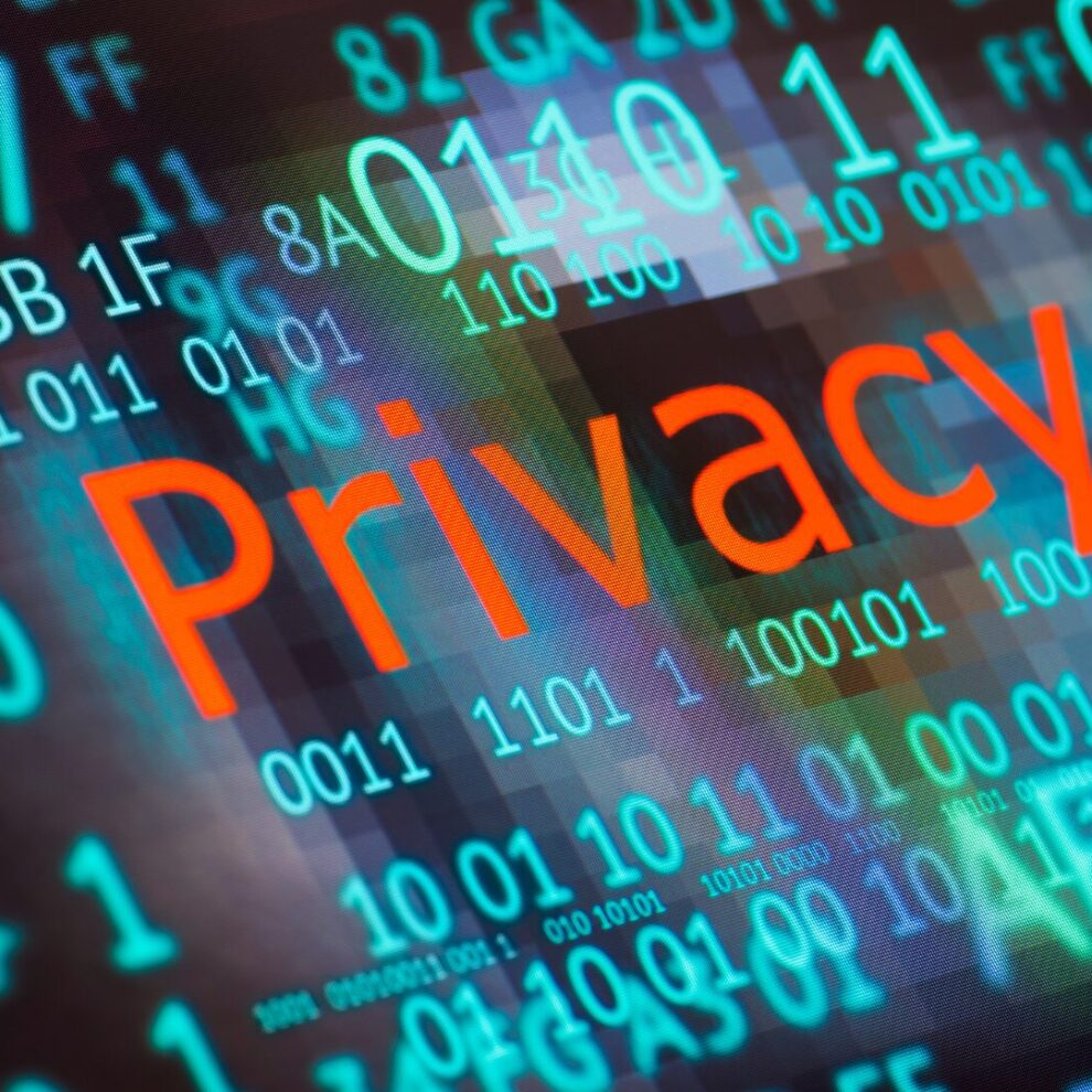 PIA Best Practices Privacy Impact Assessment concept with digital code and the word Privacy highlighted